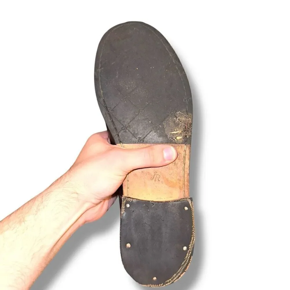 Black Jack Rogers Leather Penny Loafers Size 11
